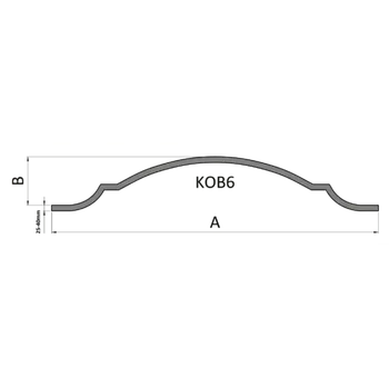 Oblouk - délka 1500 - 1900 mm 3003.2 25x8 KOB 6