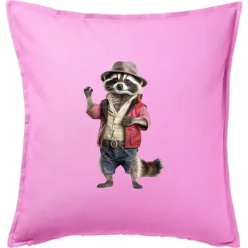 Polštář Mýval v košili - Polštář 50x50 - 50x50 - Pouze potah ( Růžová )