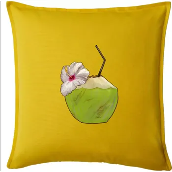 Polštář Kokosový nápoj - Polštář 50x50 - 50x50 - Pouze potah ( Žlutá )
