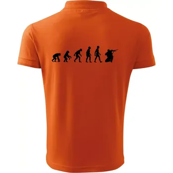 Pánská košile Evoluce vojáka - sniper - Polokošile pánská Pique Polo 203 - 3XL ( Oranžová )