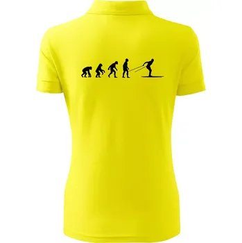 Evoluce běhu - běžky - Polokošile dámská Pique Polo - M ( Citrónová )