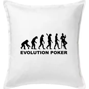 Polštář Evolution poker - Polštář 50x50 - 50x50 - Pouze potah ( Bílá )