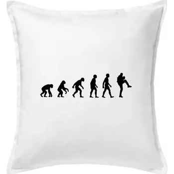Polštář Evoluce baseball nadhazovač - Polštář 50x50 - 50x50 - Pouze potah ( Bílá )