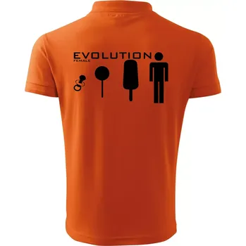 Pánská košile Evoluce ženy - Polokošile pánská Pique Polo 203 - M ( Oranžová )