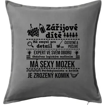 Polštář Narozeniny září - Polštář 50x50 - 50x50 - Pouze potah ( Tmavě šedý melír )