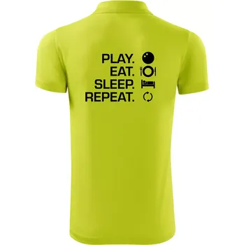 Pánská košile Play eat sleep squash - Polokošile Victory sportovní (dresovina) - M ( Limetková )