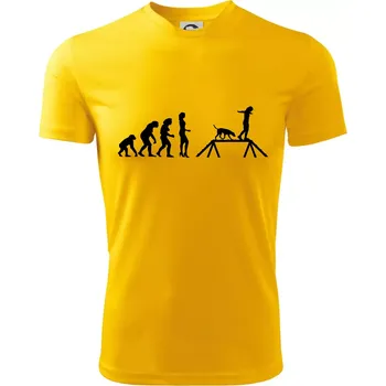 Chlapecké tričko Evoluce agility žena - Dětské triko sportovní (dresovina) - 122 cm/6 let ( Žlutá )