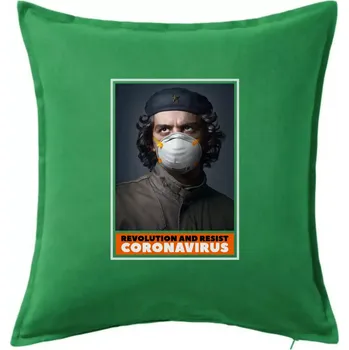Polštář Corona Revolution and resist - Polštář 50x50 - 50x50 - Včetně výplně ( Středně zelená )