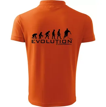 Pánská košile Evoluce Floorball - Polokošile pánská Pique Polo 203 - 3XL ( Oranžová )