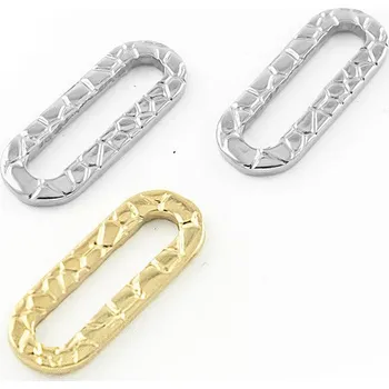 Materiál na výrobu šperku Oválný nerezový konektor 20mm - Nerez SL
