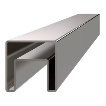 Zábradlí Madlo čtvercové (40x40x1,5 mm / 24x24 mm), pro sklo 8-17,5 mm, bez gumových těsnění, broušená nerez K320 / AISI304