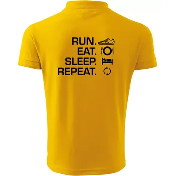Pánská košile Run eat sleep repeat - Polokošile pánská Pique Polo 203 - 3XL ( Žlutá )