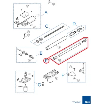 Pohon brány SPAMG210A00 set ramena pro pohon TOO3000/3024