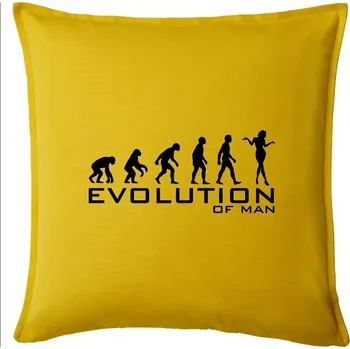 Polštář Evoluce muže - Polštář 50x50 - 50x50 - Pouze potah ( Žlutá )