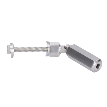 Úchyt pro nerezové lanko ø5 mm na trubku ø42,4 mm, broušená nerez K320 / AISI304