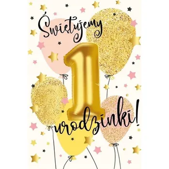 Obraz Přání PR-177 Narozeniny 1 (první narozeniny, číslice, balónky) PR-177