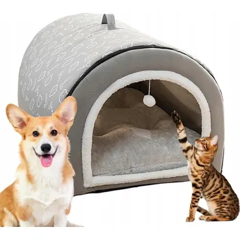 Pelíšek pro psa DOMEČEK BUDKA PRO PSA KOČKU PELÍŠEK MĚKKÉ POTAH HRAČKA DH-08-XL