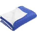 Dětská oboustranná deka Minky puntíky/Polar MKP-001 Modrá 75x100 cm