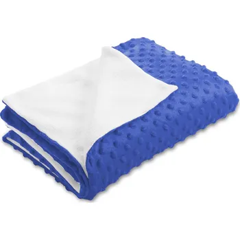 deka Dětská oboustranná deka Minky puntíky/Polar MKP-001 Modrá 75x100 cm