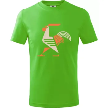Chlapecké tričko Kohout kubistický - Tričko dětské bavlněné - 98 cm / 2 roky ( Apple Green )