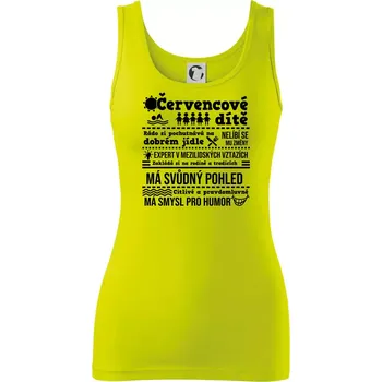 Narozeniny červenec - Dámské tílko - XS ( Limetková )