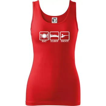 Dámské tričko Eat sleep shot - Dámské tílko - S ( Červená )