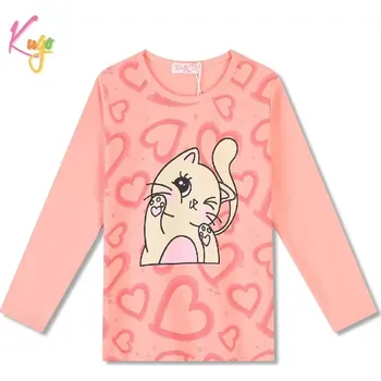 Dívčí tričko Dívčí tričko dlouhý rukáv Kugo FT1210 lososové