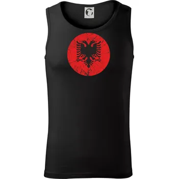 Albánie znak v kruhu - Tílko pánské Core - M ( Černá )