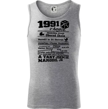 1991 v kostce - Tílko pánské Core - S ( Tmavě šedý melír )