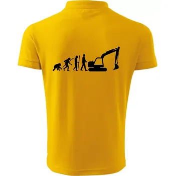 Pánská košile Evoluce bagr velký - Polokošile pánská Pique Polo 203 - 2XL ( Žlutá )