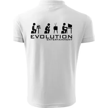 Pánská košile Evoluce zábavy - Polokošile pánská Pique Polo 203 - 4XL ( Bílá )