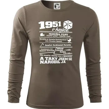 Pánská móda 1951 v kostce - Triko s dlouhým rukávem FIT-T long sleeve - S ( Army )