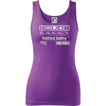 Čárový kód - řidička šaliny - Dámské tílko - S ( Fialová )