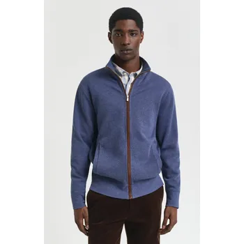 Pánské oblečení MIKINA GANT SACKER RIB FULL ZIP CARDIGAN DARK JEANSBLUE MELANGE