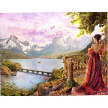 Vikpap W2556 - malování podle čísel, plátno 40 × 30 cm - Panoráma snů