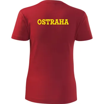 Dámské tričko Červené dámské tričko Ostraha - barva červená - velikost S
