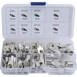 Krimpovací konektory očkové, kabelová oka, měď, sada 65 ks - ASTA