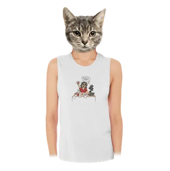 Bastard Kabinet dámské tílko volné White