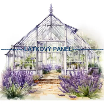 Látkový panel - Levandule - LE-69 Velikost: 35x35cm, Materiál: Bavlna