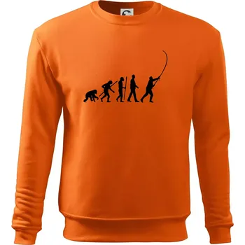Pánská mikina Evoluce rybaření - Mikina Essential pánská - S ( Oranžová )