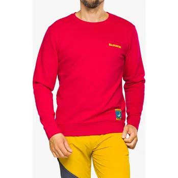 Pánská móda Mikina bez kapuce La Sportiva Climbing on the Moon Sweatshirt - fucsia/giallo