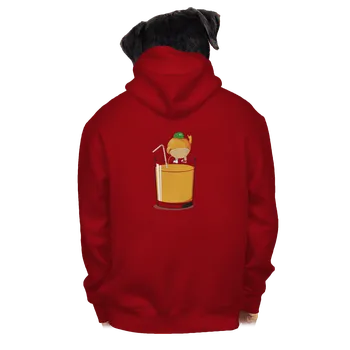 Pánská mikina Bastard Opilý pomeranč pánská mikina na zip Red