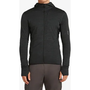 Pánská mikina Rozepínací mikina Icebreaker Merino 200 Realfleece Descender LS Zip Hoodie - jet hthr/black/cb