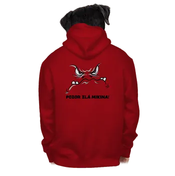 Pánská mikina Bastard Zlé tričko pánská mikina na zip Red