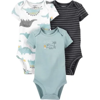 Kojenecký body CARTERS CARTER'S Body krátký rukáv Blue Dino chlapec LBB 3ks NB