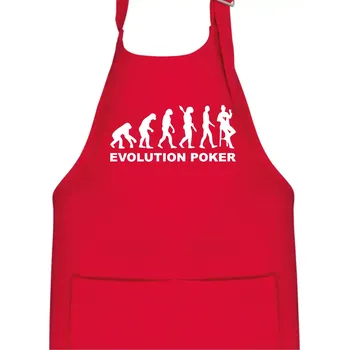 Kuchyňská zástěra Evolution poker - Dětská zástěra na vaření - Univerzální velikost ( Červená )
