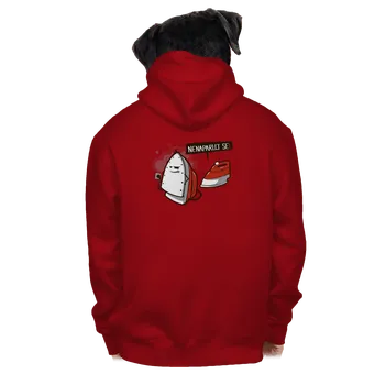 Pánská mikina Bastard Nenaparuj se pánská mikina na zip Red