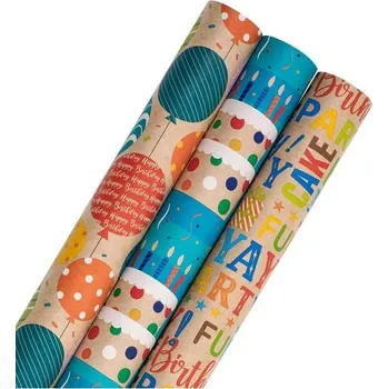 Party dekorace Balicí papír RUSPEPA Kraft, role 43,2cm x 3m