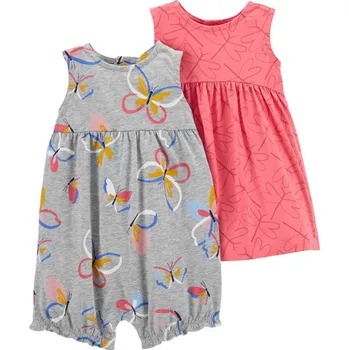 Kojenecké šaty CARTERS CARTER'S Set 2dílný overal letní, šaty s kalhotkami BluePink holka NB/vel. 56