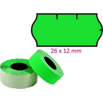 Samolepící etiketa Contact - cenové etikety 26 × 12 mm, 1500 etiket, zelené